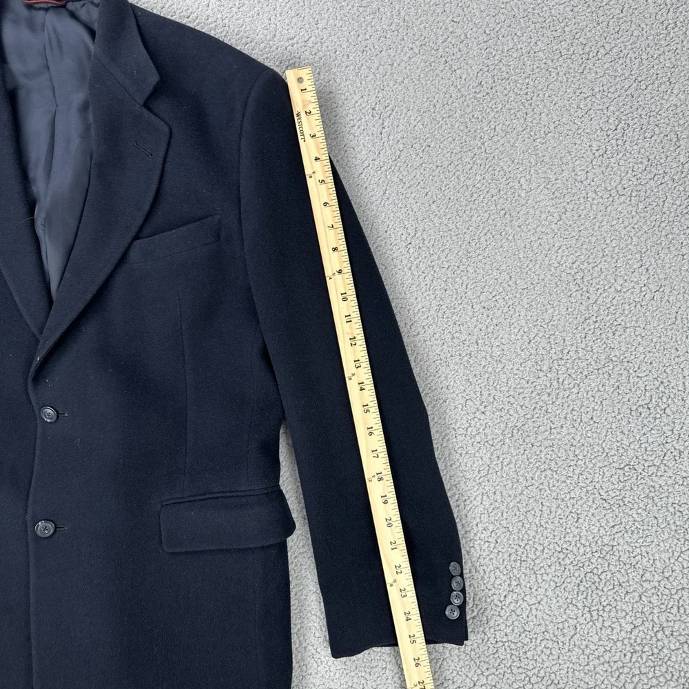 VTG 90s Hart Schaffner & Marx 100% Camel Hair Blazer 44 Navy Blue Made in USA